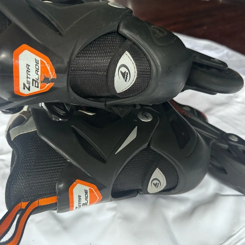 Rollerblade Zetra Blade Inline Skates Men's Size 11 Black white orange